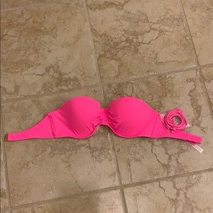 Pink Bandeau Swimsuit Top